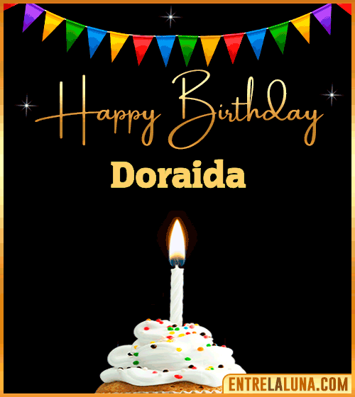GiF Happy Birthday Doraida